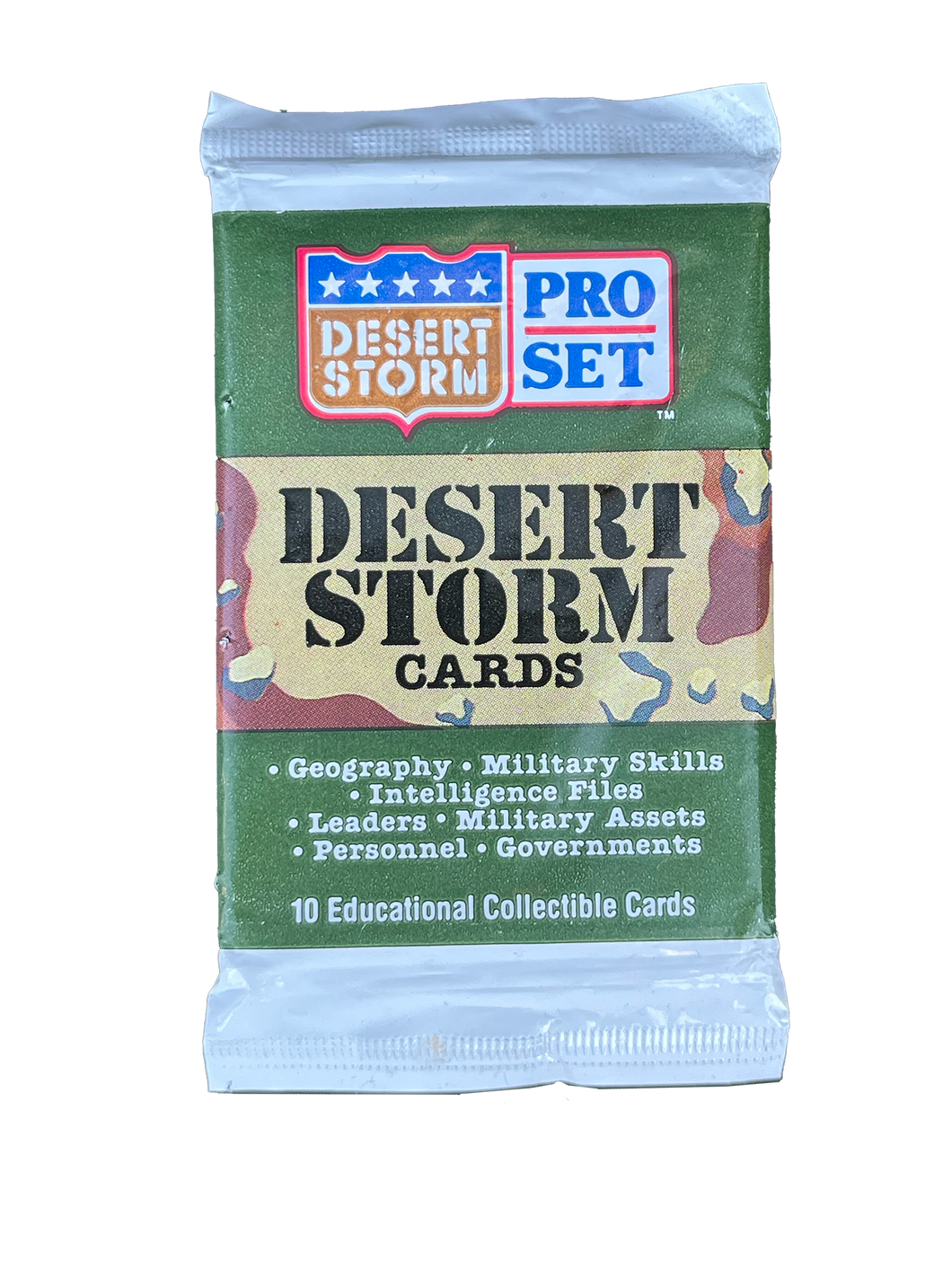 Pro Set Desert Storm Trading card Pack (10 cards)
