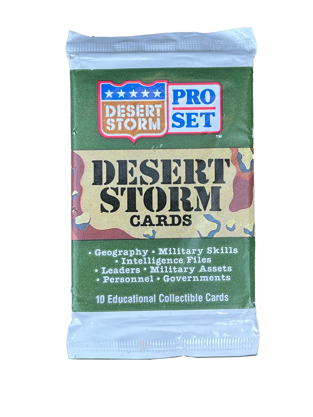 Pro Set Desert Storm Trading card Pack (10 cards) – Desk Pop